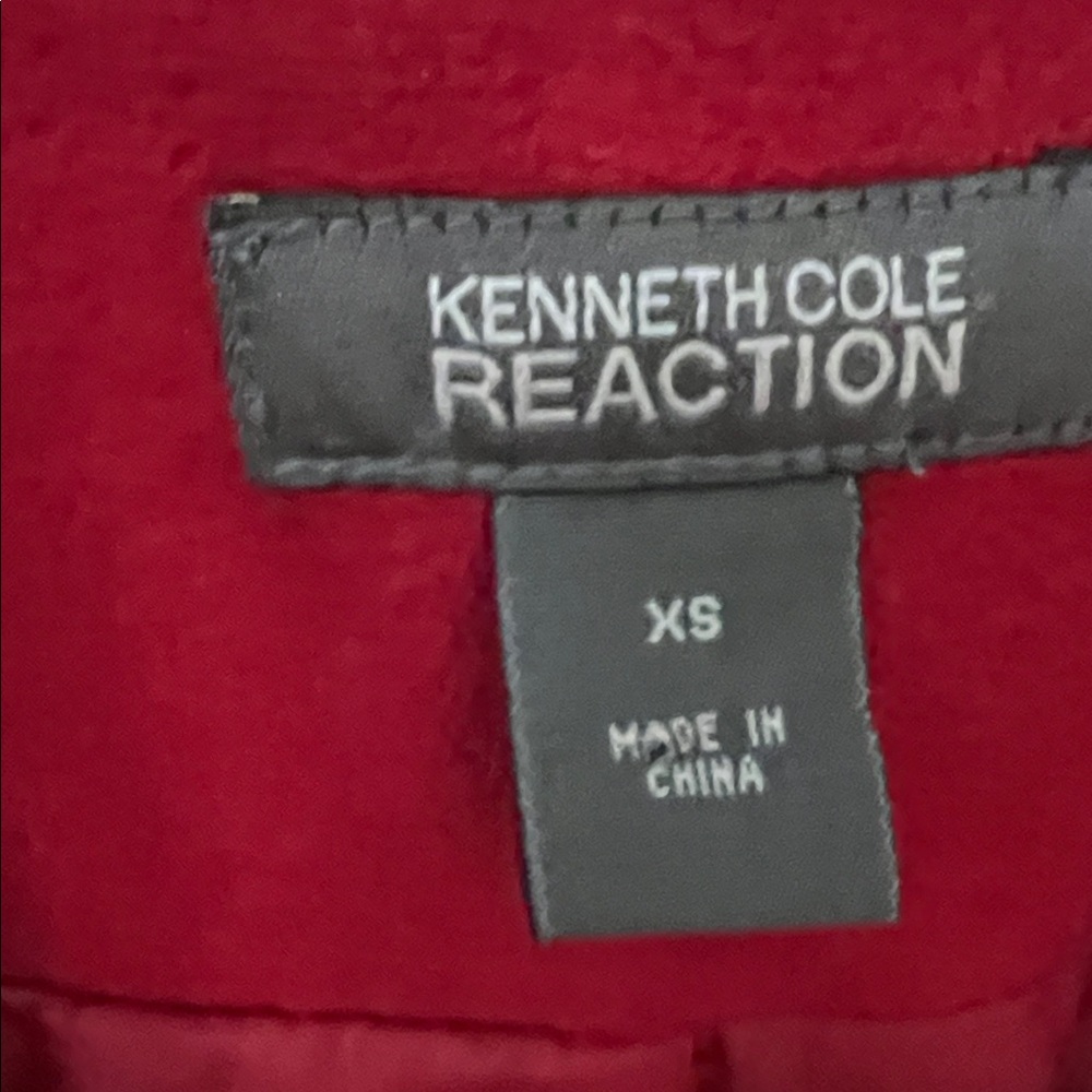 Kenneth Cole Reaction Vibrant Red Trench Coat - Picture 5 of 7